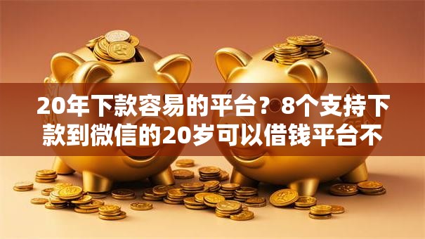 20年下款容易的平台？8个支持下款到微信的20岁可以借钱平台不查征信的口子