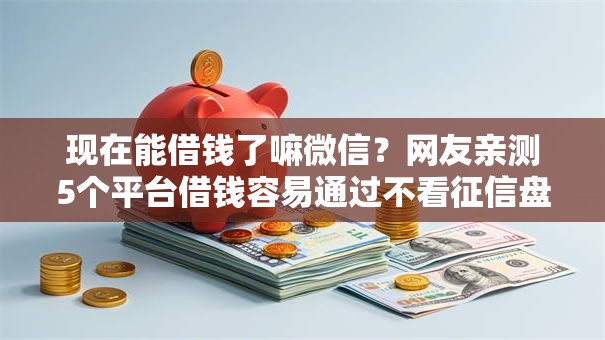 现在能借钱了嘛微信？网友亲测5个平台借钱容易通过不看征信盘点