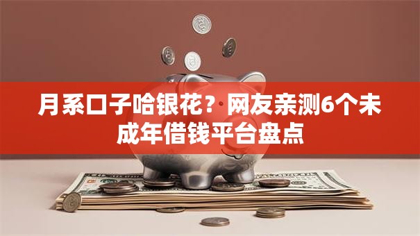 月系口子哈银花？网友亲测6个未成年借钱平台盘点