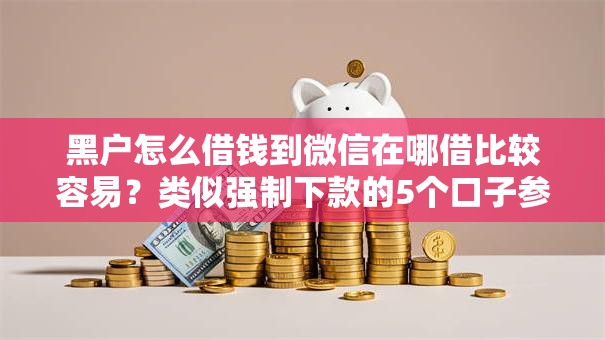 黑户怎么借钱到微信在哪借比较容易？类似强制下款的5个口子参考