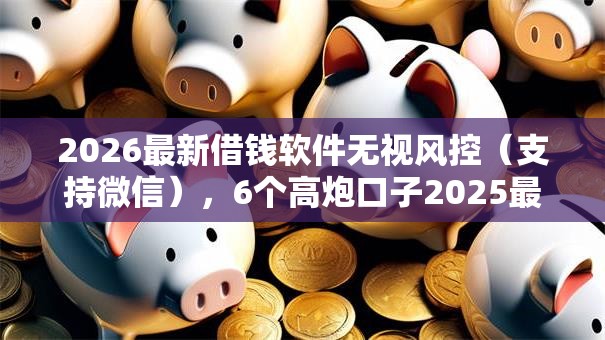 2026最新借钱软件无视风控（支持微信），6个高炮口子2025最新下款无私分享