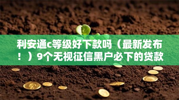 利安通c等级好下款吗(最新发布!)9个无视征信黑户必下的贷款口子 利安通c等级好下款吗(最新发布!)9个无视征信黑户必下的贷款口子