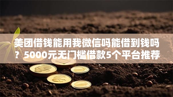 美团借钱能用我微信吗能借到钱吗？5000元无门槛借款5个平台推荐