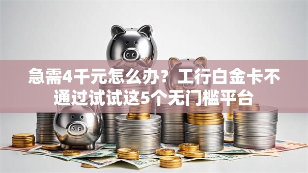 急需4千元怎么办？工行白金卡不通过试试这5个无门槛平台