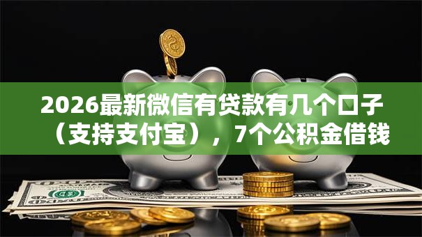 2026最新微信有贷款有几个口子（支持支付宝），7个公积金借钱口子无私分享
