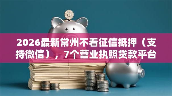 2026最新常州不看征信抵押(支持微信),7个营业执照贷款平台无私分享 2026最新常州不看征信抵押(支持微信),7个营业执照贷款平台无私分享