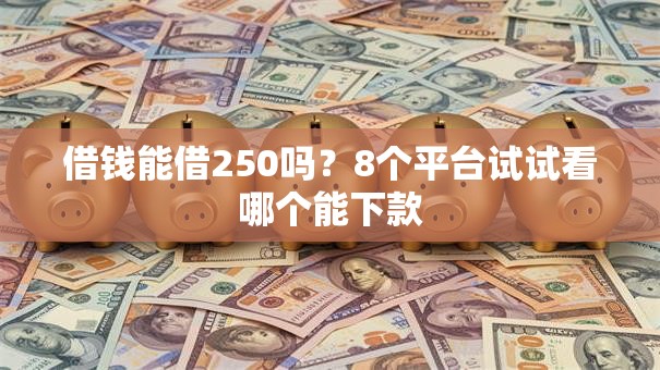 借钱能借250吗？8个平台试试看哪个能下款