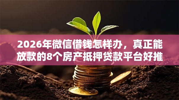 2026年微信借钱怎样办，真正能放款的8个房产抵押贷款平台好推荐