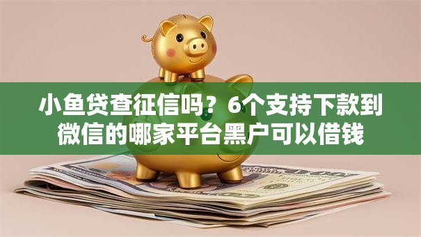 小鱼贷查征信吗？6个支持下款到微信的哪家平台黑户可以借钱