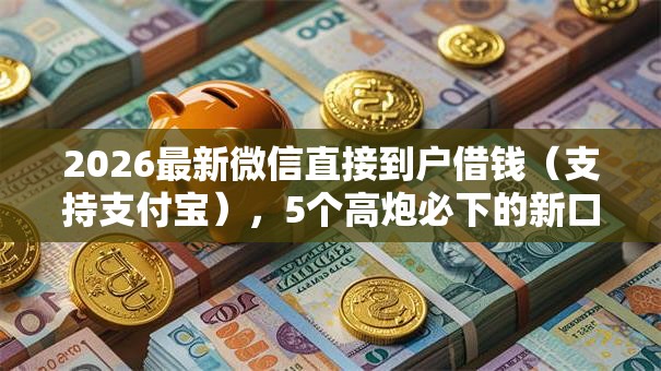 2026最新微信直接到户借钱（支持支付宝），5个高炮必下的新口子无私分享