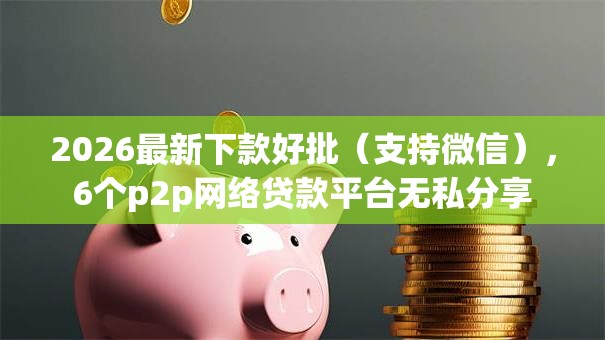 2026最新下款好批（支持微信），6个p2p网络贷款平台无私分享