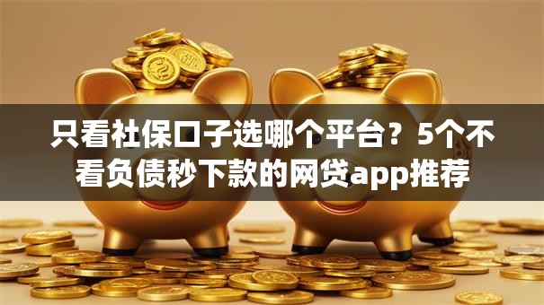 只看社保口子选哪个平台？5个不看负债秒下款的网贷app推荐