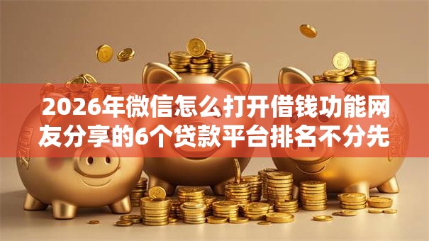 2026年微信怎么打开借钱功能网友分享的6个贷款平台排名不分先后我觉得不错！