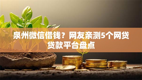 泉州微信借钱?网友亲测5个网贷贷款平台盘点 泉州微信借钱?网友亲测5个网贷贷款平台盘点