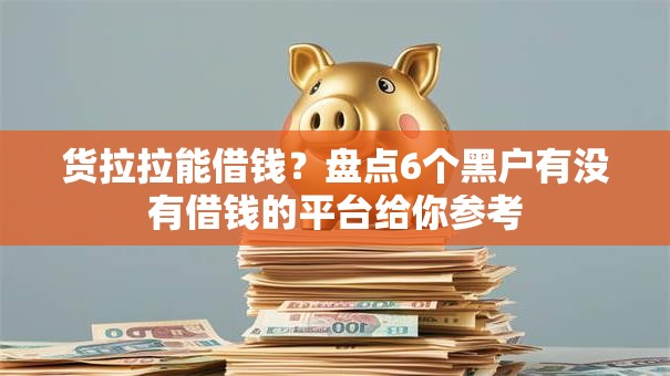 货拉拉能借钱？盘点6个黑户有没有借钱的平台给你参考
