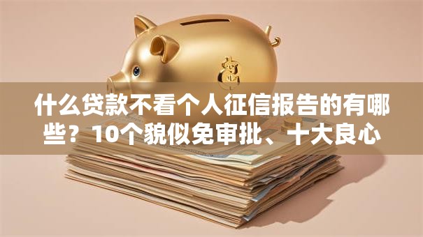 什么贷款不看个人征信报告的有哪些?10个貌似免审批、十大良心贷款平台利息低合集 什么贷款不看个人征信报告的有哪些?10个貌似免审批、十大良心贷款平台利息低合集