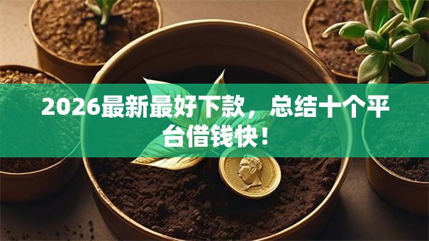 2026最新最好下款，总结十个平台借钱快！