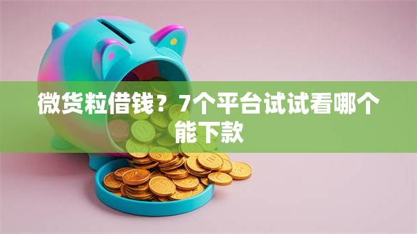 微货粒借钱?7个平台试试看哪个能下款 微货粒借钱?7个平台试试看哪个能下款