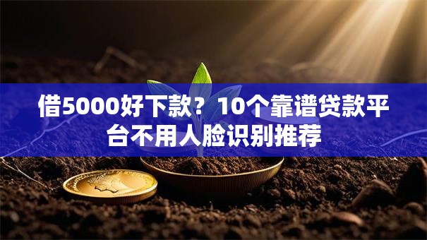 借5000好下款？10个靠谱贷款平台不用人脸识别推荐