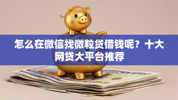 怎么在微信找微粒贷借钱呢？十大网贷大平台推荐