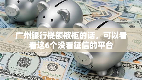 广州银行提额被拒的话，可以看看这6个没看征信的平台