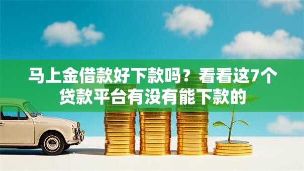马上金借款好下款吗？看看这7个贷款平台有没有能下款的