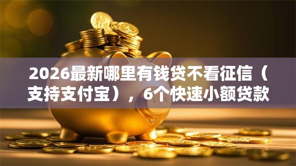 2026最新哪里有钱贷不看征信（支持支付宝），6个快速小额贷款平台无私分享