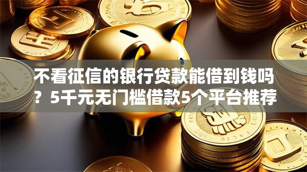 不看征信的银行贷款能借到钱吗？5千元无门槛借款5个平台推荐