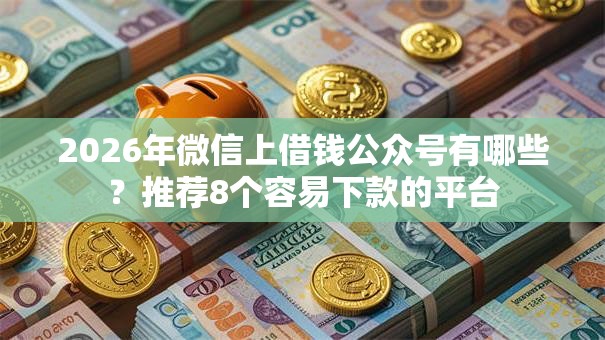 2026年微信上借钱公众号有哪些？推荐8个容易下款的平台