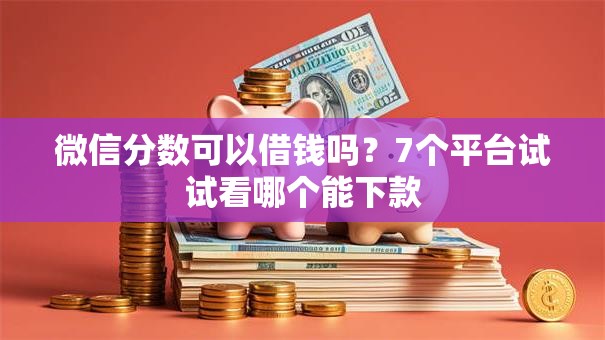 微信分数可以借钱吗？7个平台试试看哪个能下款