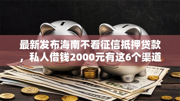 最新发布海南不看征信抵押贷款，私人借钱2000元有这6个渠道