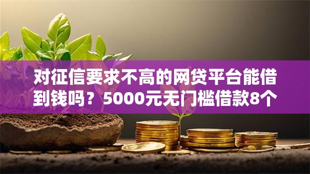 对征信要求不高的网贷平台能借到钱吗?5000元无门槛借款8个平台推荐 对征信要求不高的网贷平台能借到钱吗?5000元无门槛借款8个平台推荐