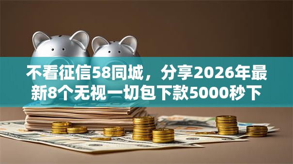 不看征信58同城，分享2026年最新8个无视一切包下款5000秒下款的平台