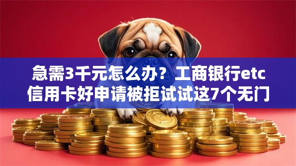 急需3千元怎么办？工商银行etc信用卡好申请被拒试试这7个无门槛平台