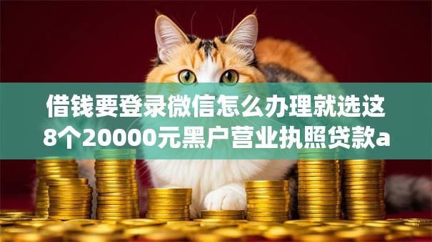 借钱要登录微信怎么办理就选这8个20000元黑户营业执照贷款app口子