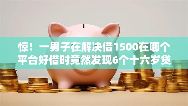 惊！一男子在解决借1500在哪个平台好借时竟然发现6个十六岁贷款平台，事后分享了出来