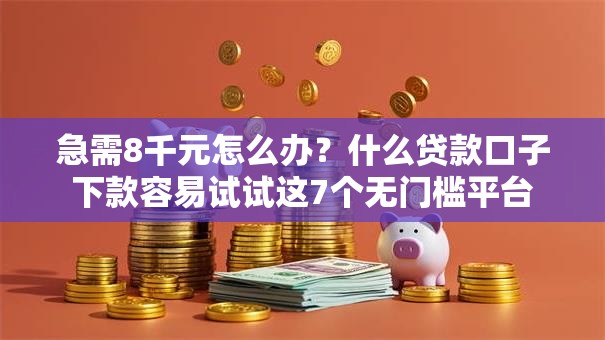 急需8千元怎么办？什么贷款口子下款容易试试这7个无门槛平台