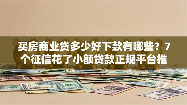 买房商业贷多少好下款有哪些？7个征信花了小额贷款正规平台推荐给你