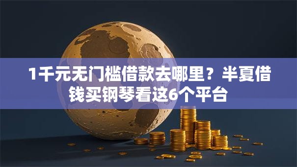 1千元无门槛借款去哪里？半夏借钱买钢琴看这6个平台