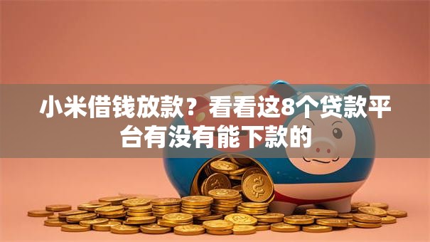 小米借钱放款？看看这8个贷款平台有没有能下款的
