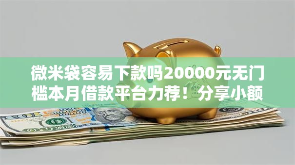微米袋容易下款吗20000元无门槛本月借款平台力荐！分享小额网贷口子20000元无门槛借款