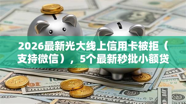 2026最新光大线上信用卡被拒（支持微信），5个最新秒批小额贷款平台无私分享