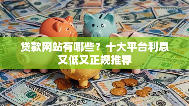 贷款网站有哪些？十大平台利息又低又正规推荐