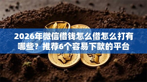 2026年微信借钱怎么借怎么打有哪些？推荐6个容易下款的平台