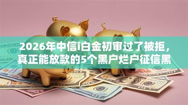 2026年中信i白金初审过了被拒，真正能放款的5个黑户烂户征信黑必下款的口子推荐