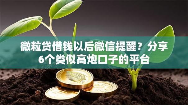 微粒贷借钱以后微信提醒?分享6个类似高炮口子的平台 微粒贷借钱以后微信提醒?分享6个类似高炮口子的平台