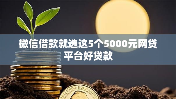 微信借款就选这5个5000元网贷平台好贷款 微信借款就选这5个5000元网贷平台好贷款