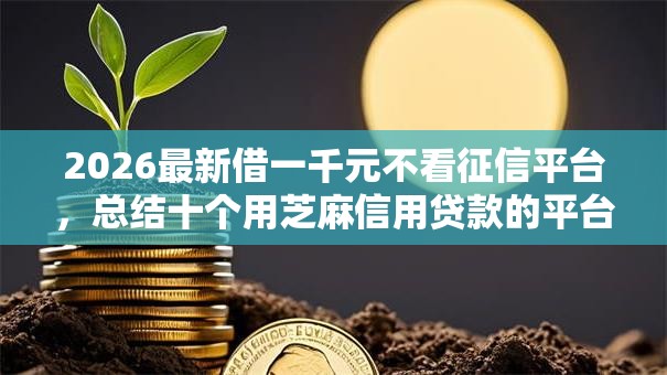 2026最新借一千元不看征信平台，总结十个用芝麻信用贷款的平台！