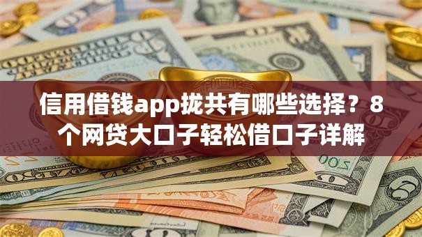 信用借钱app拢共有哪些选择？8个网贷大口子轻松借口子详解