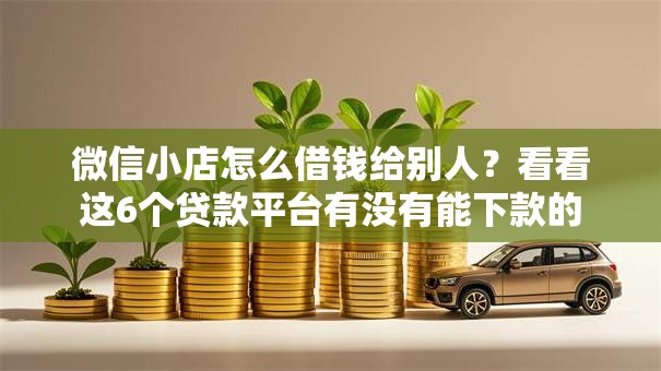微信小店怎么借钱给别人？看看这6个贷款平台有没有能下款的